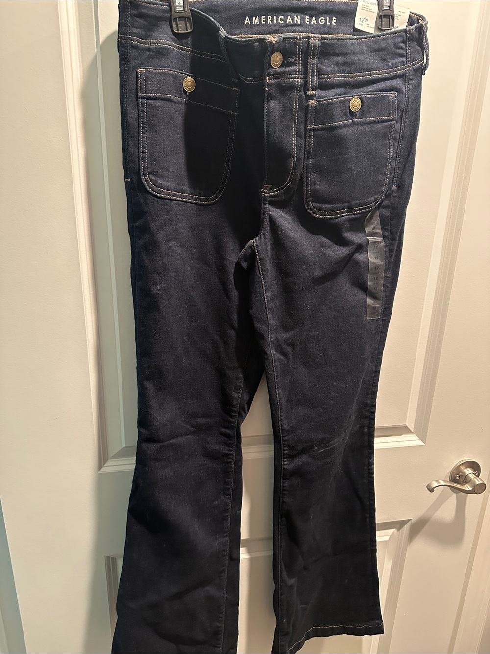 American Eagle Outfitters Dark Navy Boot-Cut Jeans